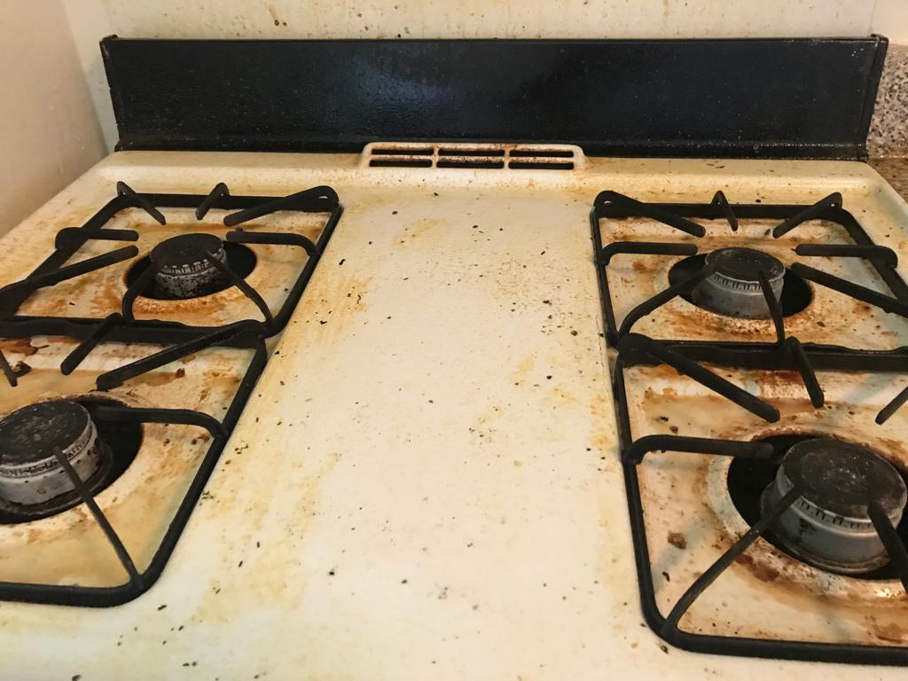 Bathroom cleaning before